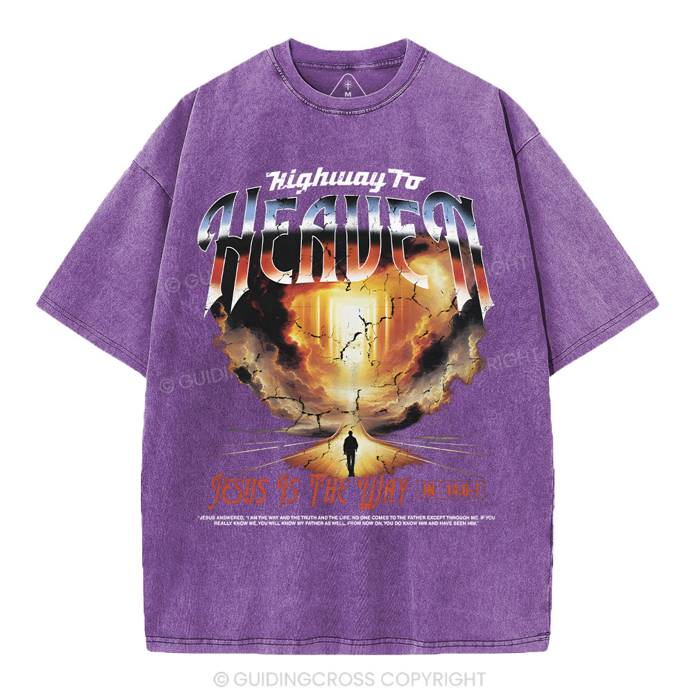 Highway To Heaven Christian Washed T-Shirt