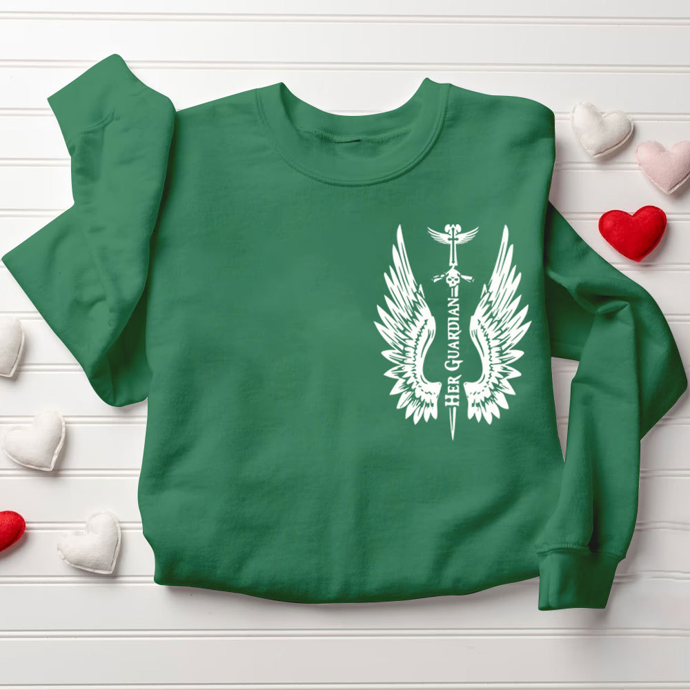 His Angle His Guardian Christian Couple Sweatshirt