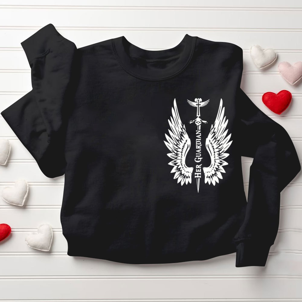 His Angle His Guardian Christian Couple Sweatshirt