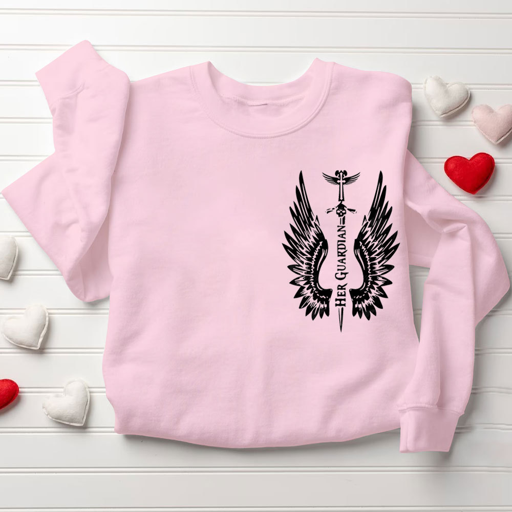 His Angle His Guardian Christian Couple Sweatshirt