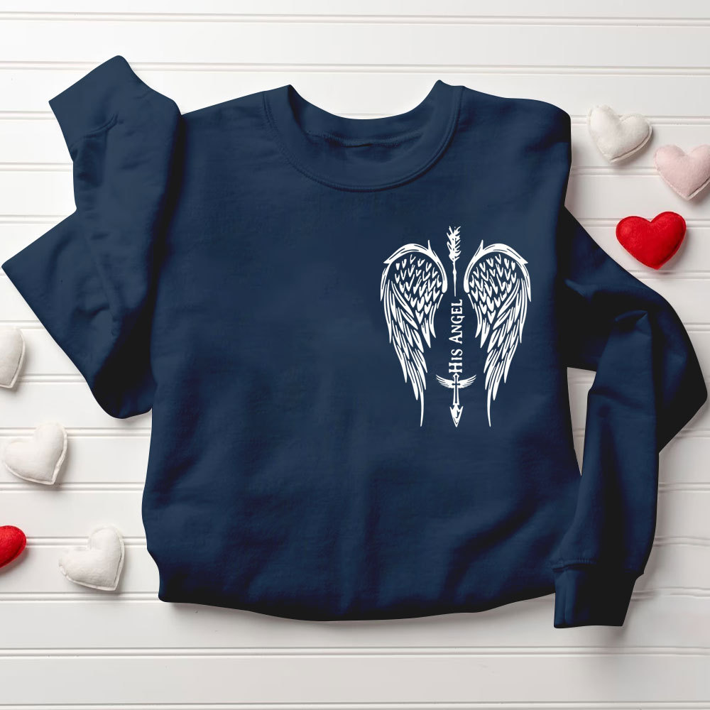 His Angle His Guardian Christian Couple Sweatshirt