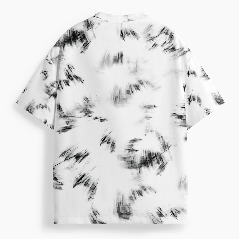 His Eyes Were As A Flame Of Fire Oversized All-Over Print Christian T-Shirt