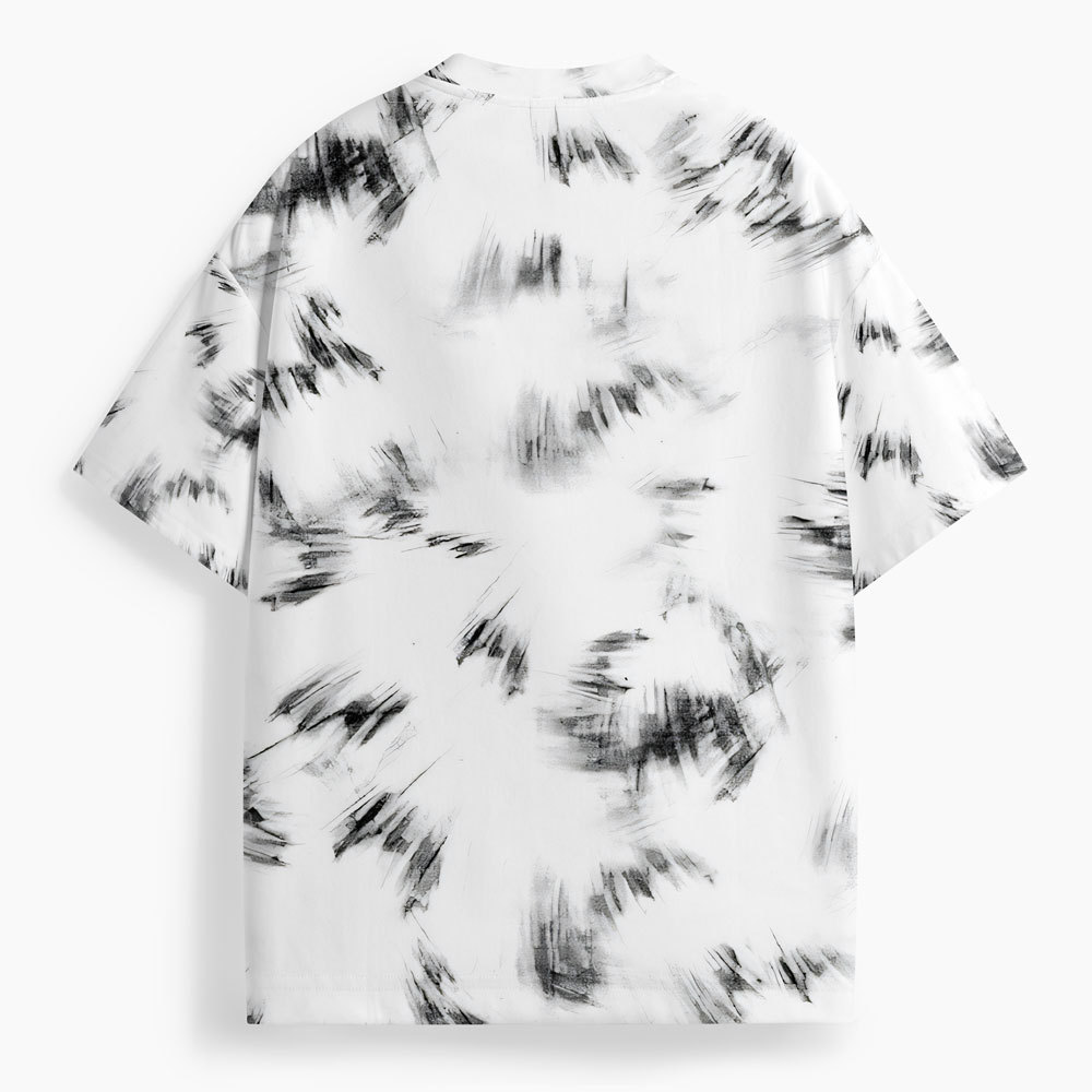 His Eyes Were As A Flame Of Fire Oversized All-Over Print Christian T-Shirt