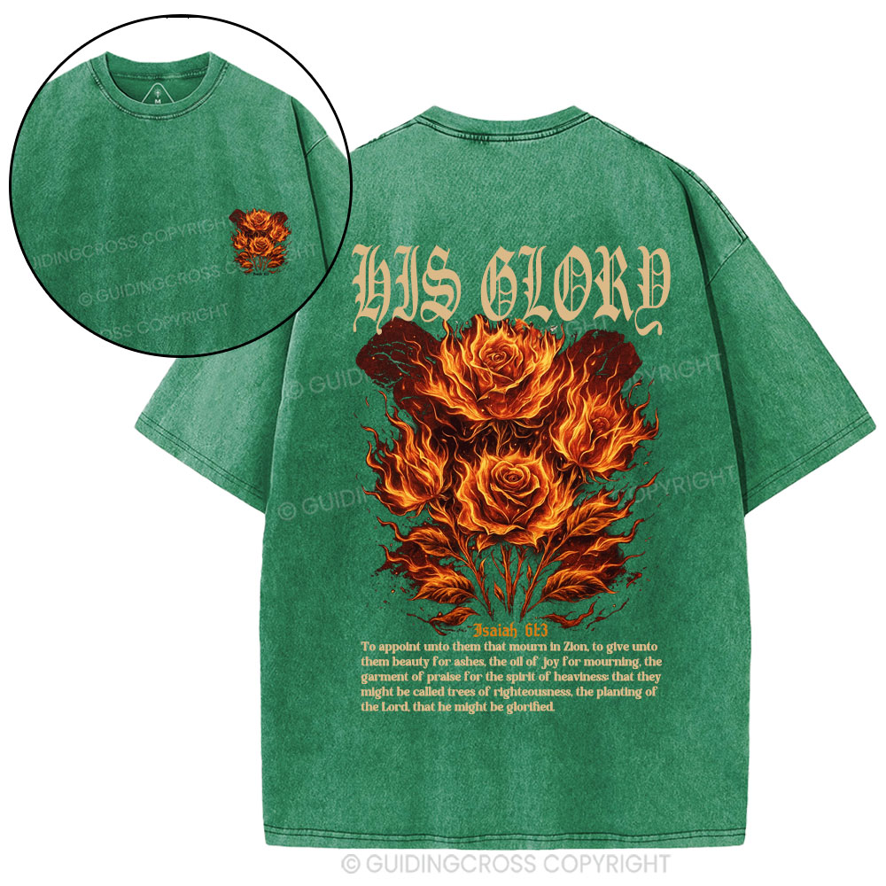 His Glory Christian Washed T-Shirt