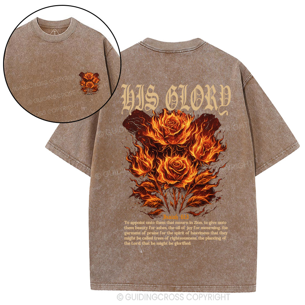 His Glory Christian Washed T-Shirt