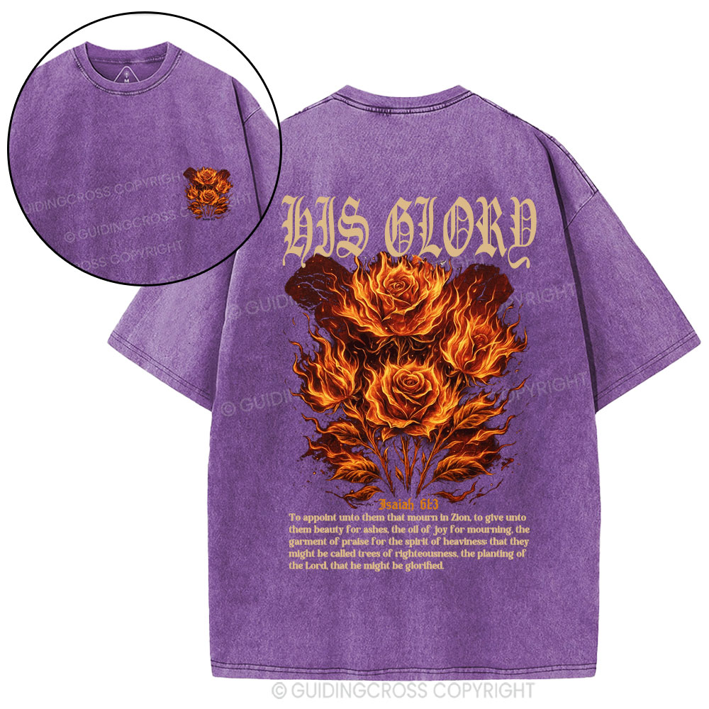 His Glory Christian Washed T-Shirt
