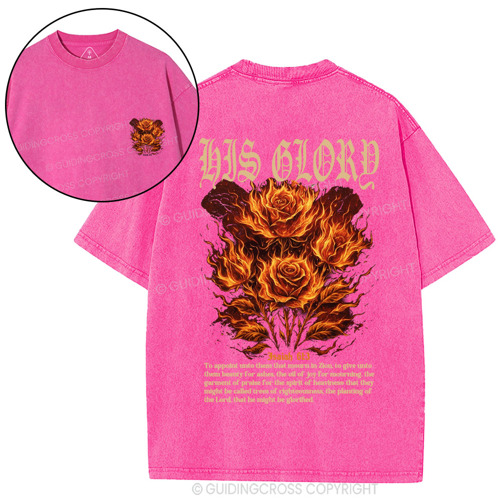 His Glory Christian Washed T-Shirt