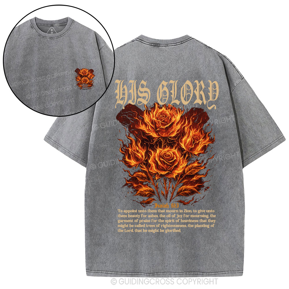 His Glory Christian Washed T-Shirt