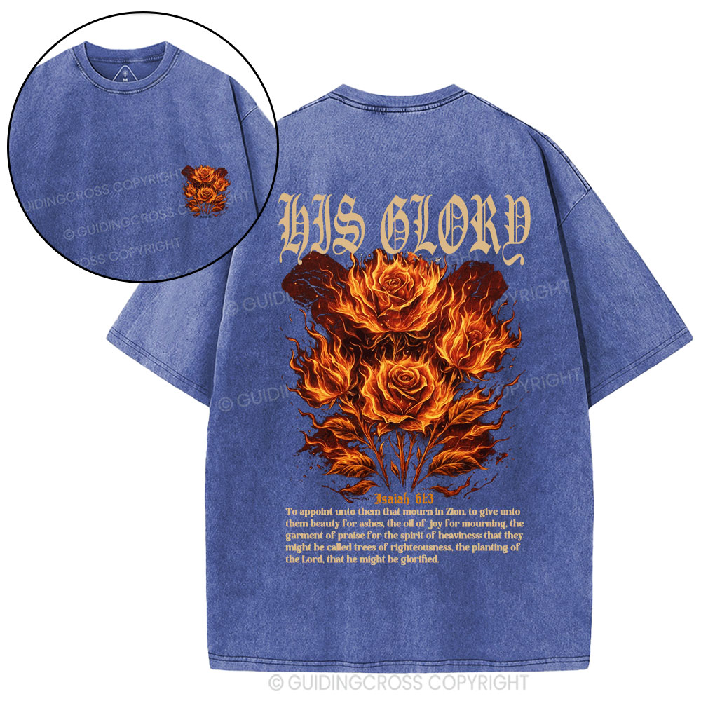 His Glory Christian Washed T-Shirt