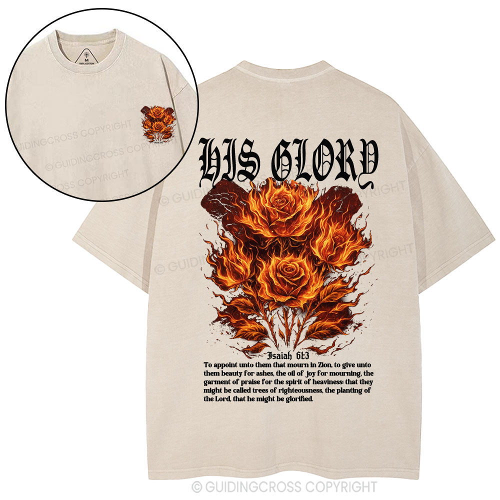 His Glory Christian Washed T-Shirt