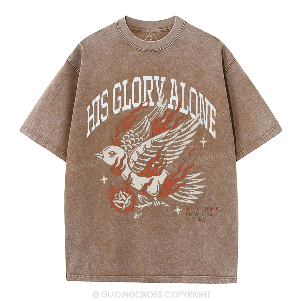 His Glory Alone Christian Washed T-Shirt