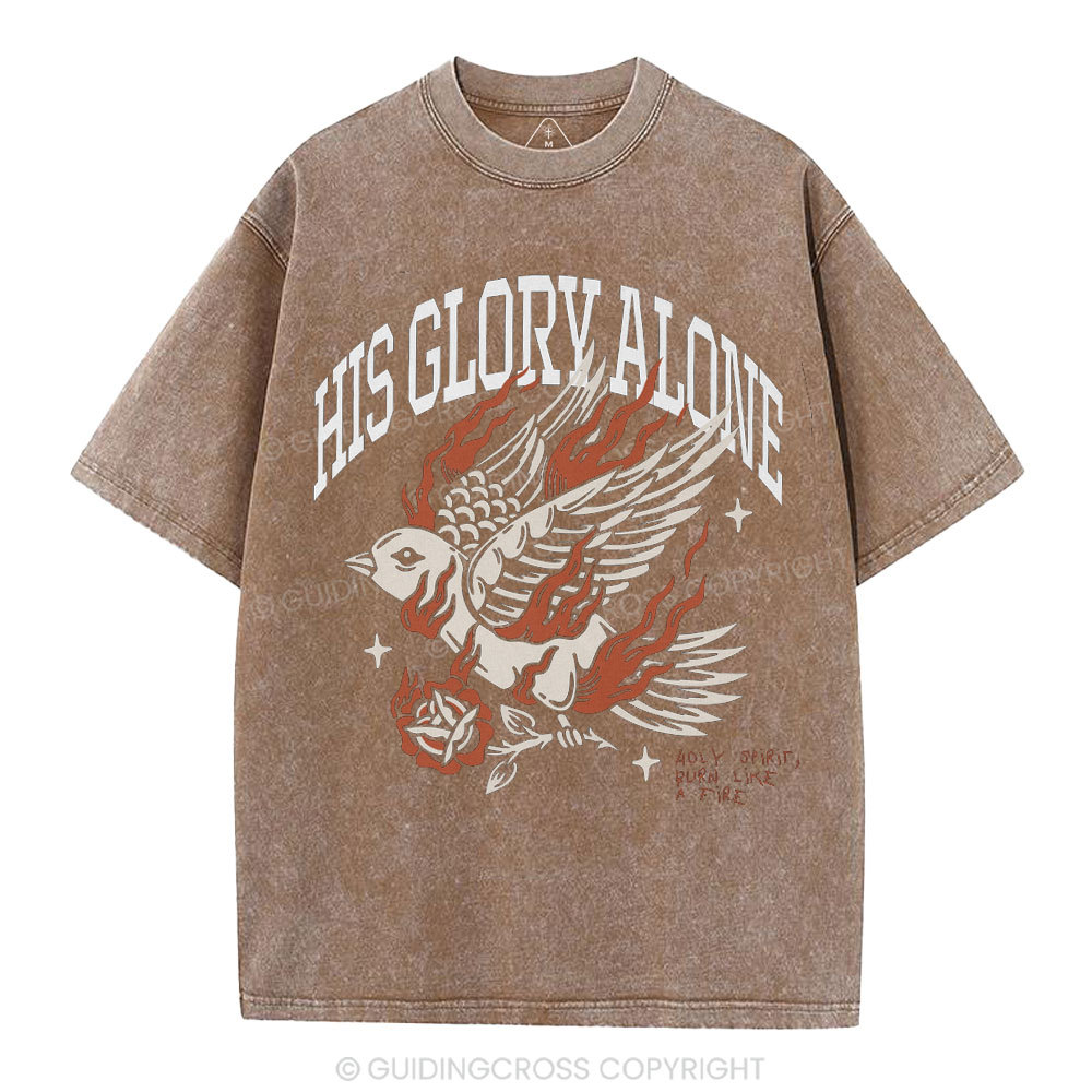His Glory Alone Christian Washed T-Shirt