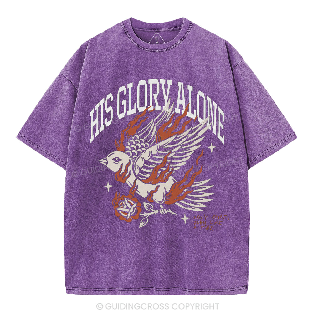 His Glory Alone Christian Washed T-Shirt