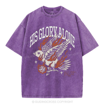 His Glory Alone Christian Washed T-Shirt