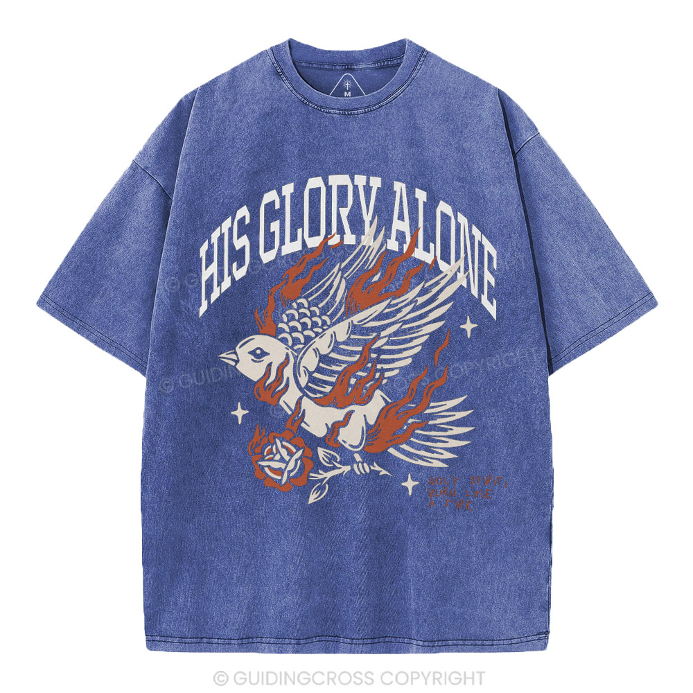 His Glory Alone Christian Washed T-Shirt