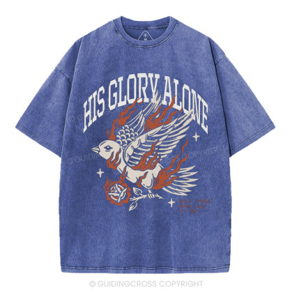 His Glory Alone Christian Washed T-Shirt