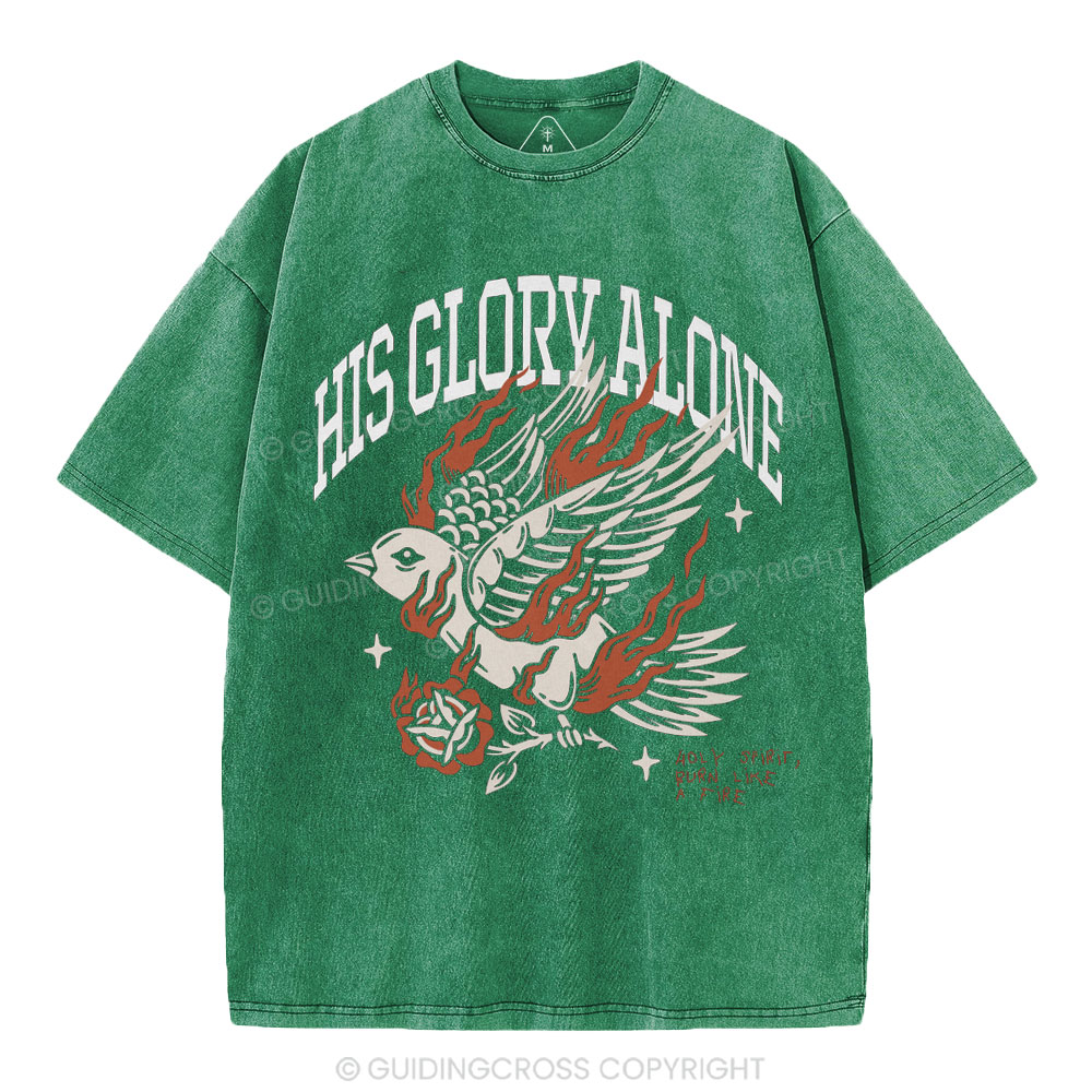 His Glory Alone Christian Washed T-Shirt