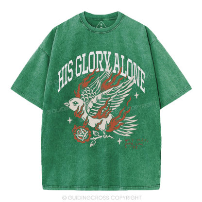 His Glory Alone Christian Washed T-Shirt