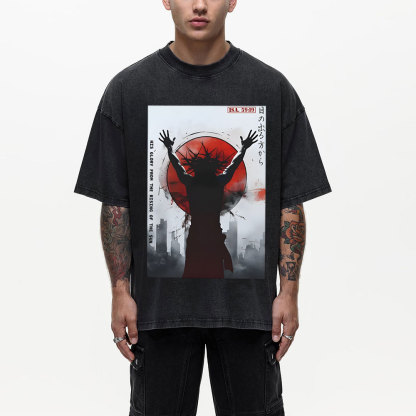 His Glory From The Rising Of The Sun Chirstian Washed T-Shirt