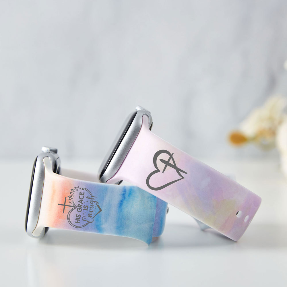 His Grace Is Enough Christian Tie Dye Watch Band
