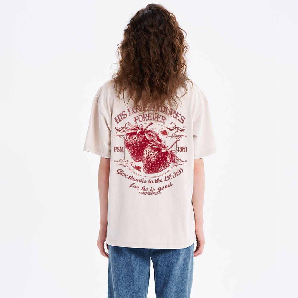 His Love Endures Forever Christian Washed T-Shirt