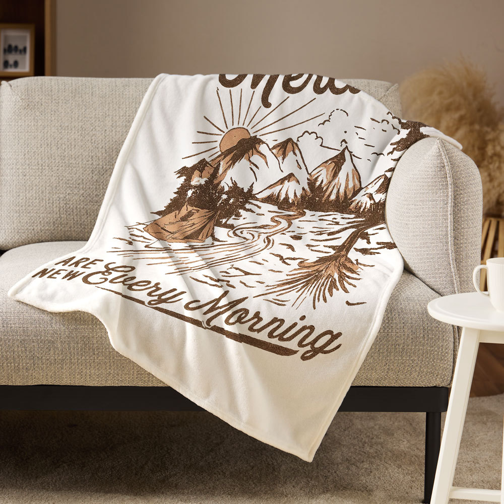 His Mercies Are New Every Morning Christian Blanket