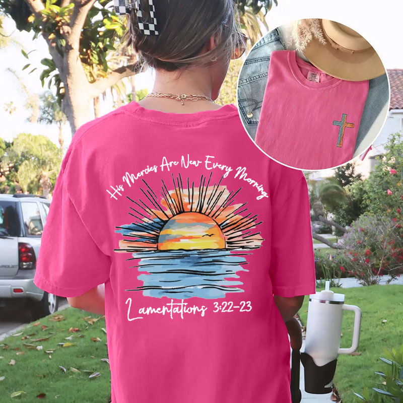 His Mercies Are New Every Morning Christian Washed T-Shirt