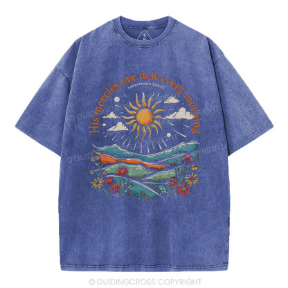 His Mercies Are New Every Morning Christian Washed T-Shirt