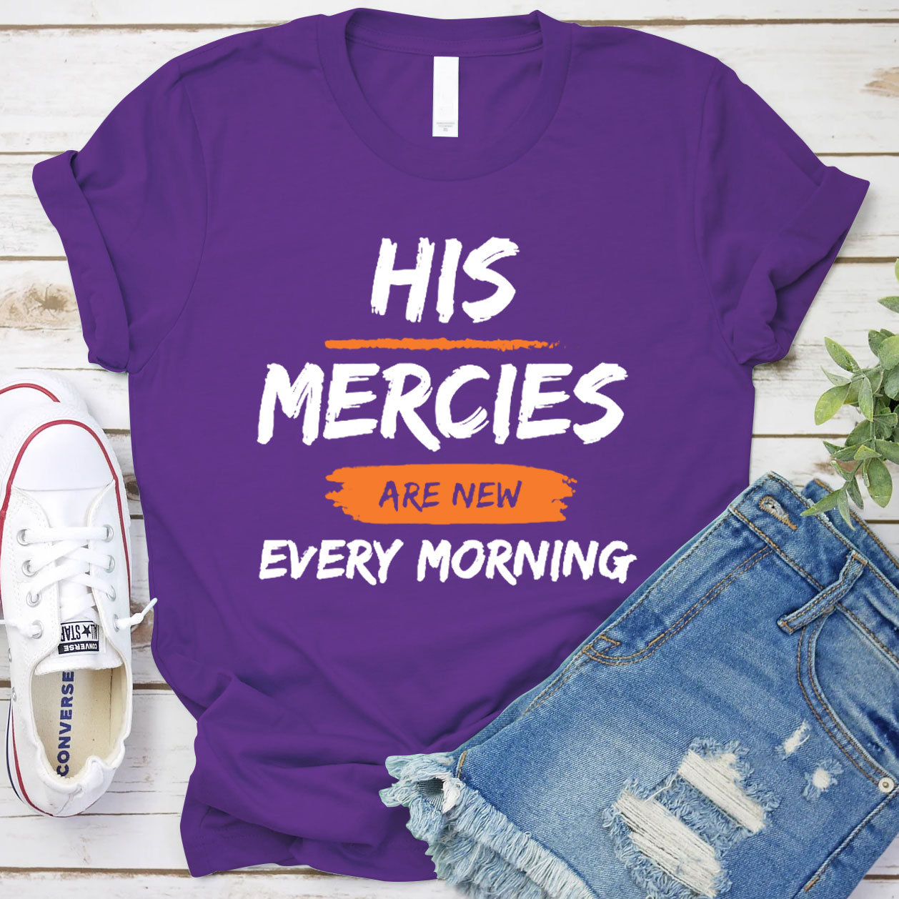 His Mercies Are New Every Mornings Christian T-Shirt