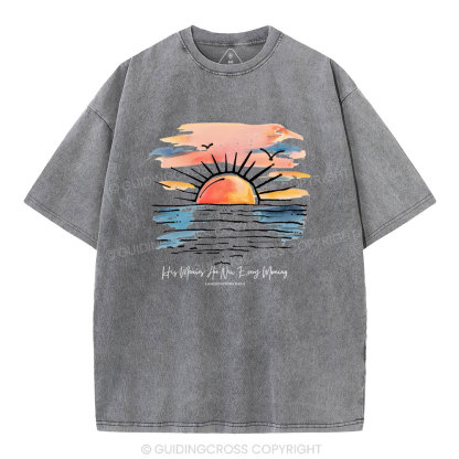 His Mercies Are New Everything Morning Christian Washed T-Shirt