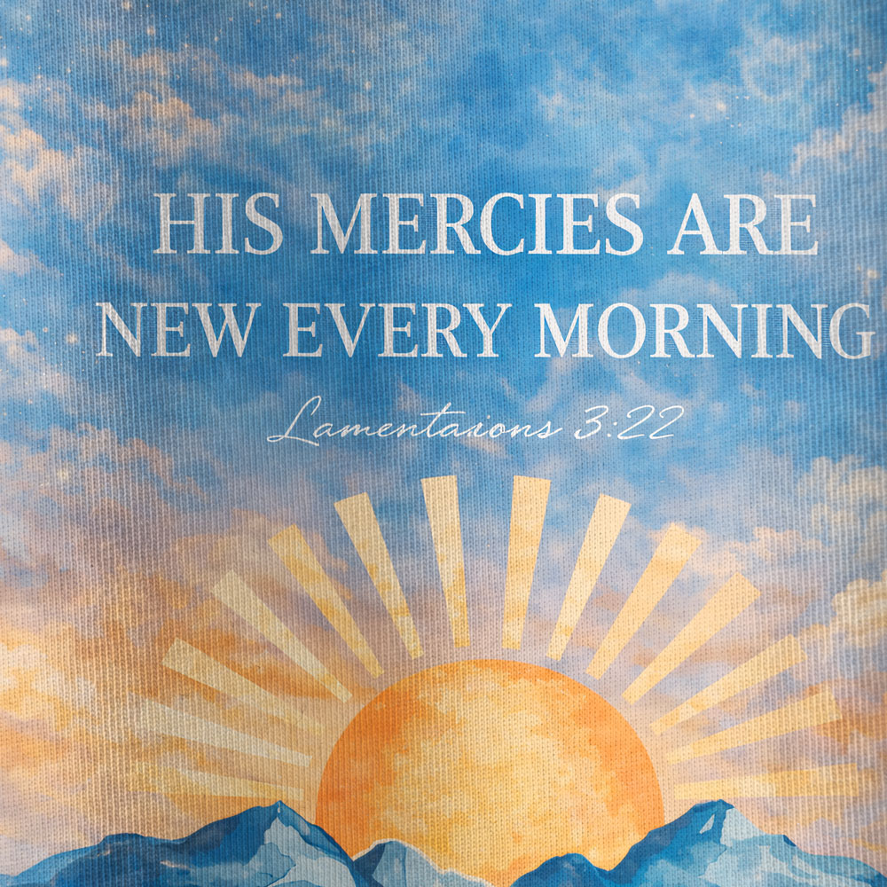 His Mericles Are New Morning Oversized All-Over Print Christian T-Shirt