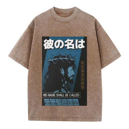 His Name Christian Washed T-Shirt
