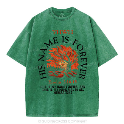 His Name Is Forever Christian Washed T-Shirt