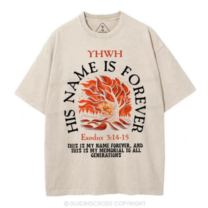 His Name Is Forever Christian Washed T-Shirt