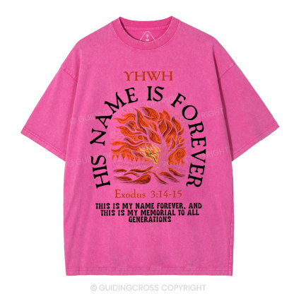 His Name Is Forever Christian Washed T-Shirt