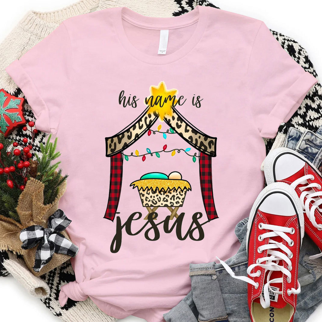 His Name Is Jesus Christian Christmas T-Shirt