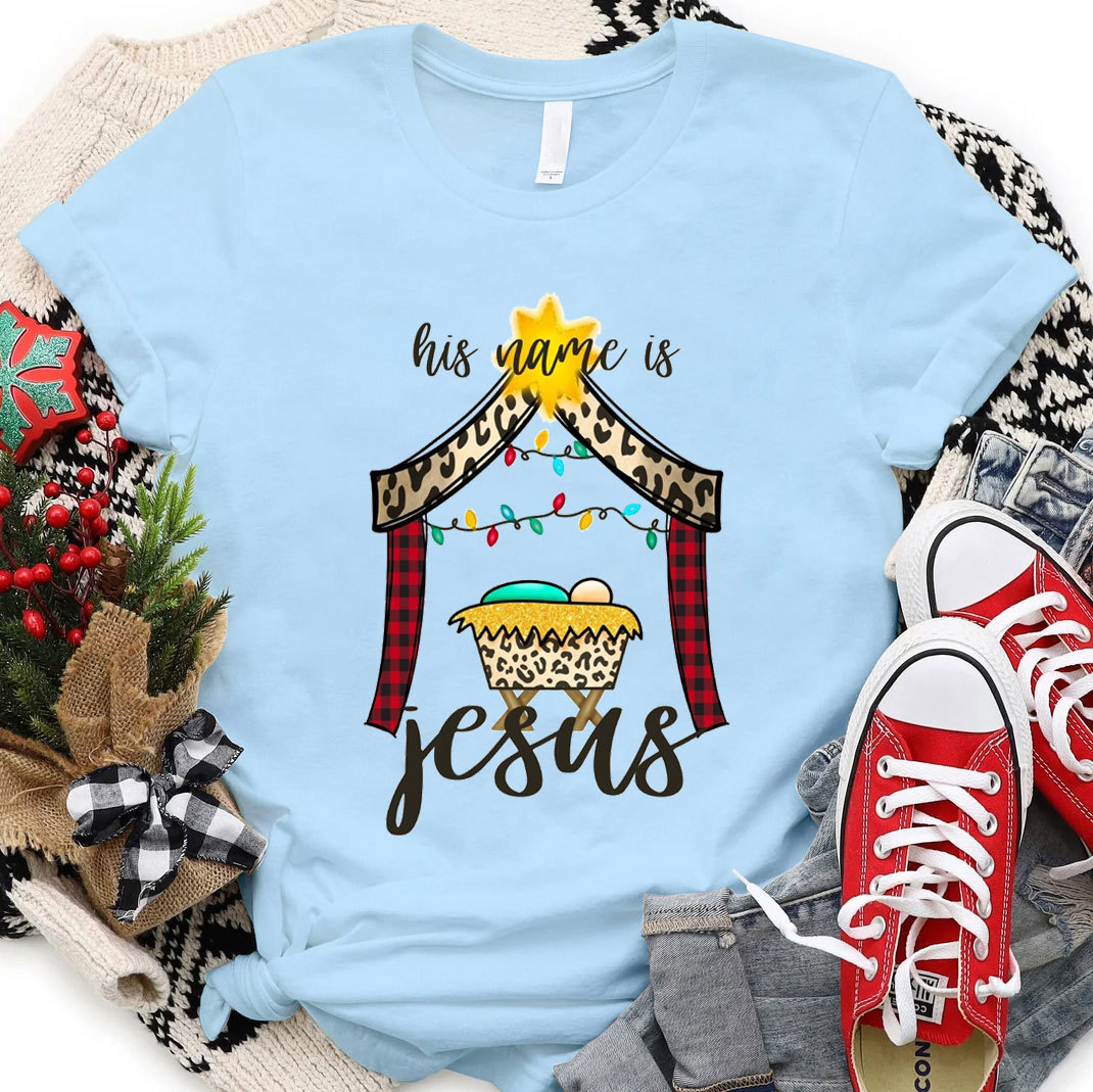 His Name Is Jesus Christian Christmas T-Shirt