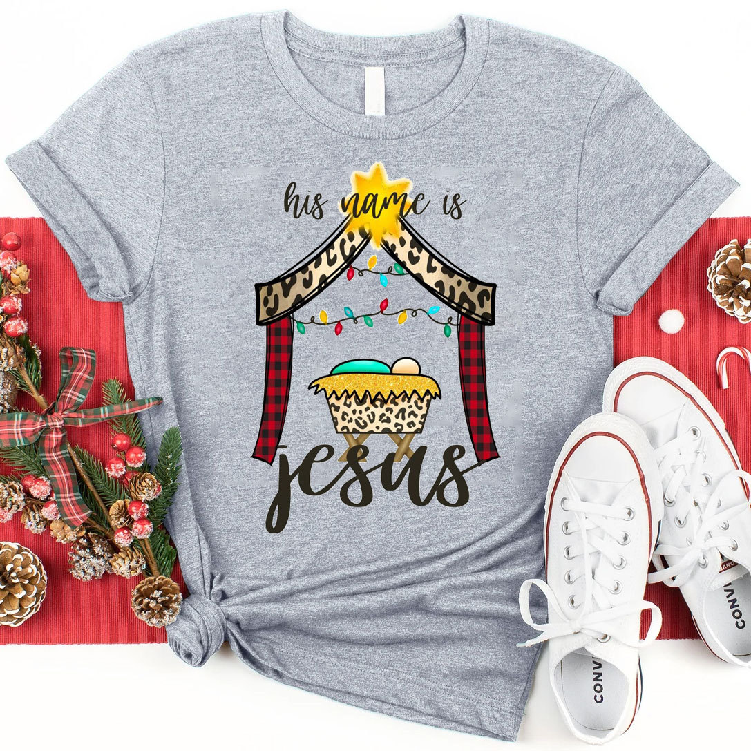 His Name Is Jesus Christian Christmas T-Shirt