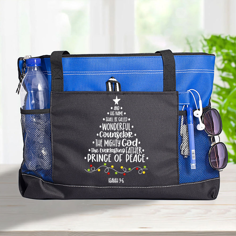 His Name Shall Be Called Christian Christmas Tote Bag