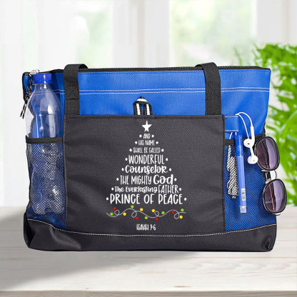 His Name Shall Be Called Christian Christmas Tote Bag