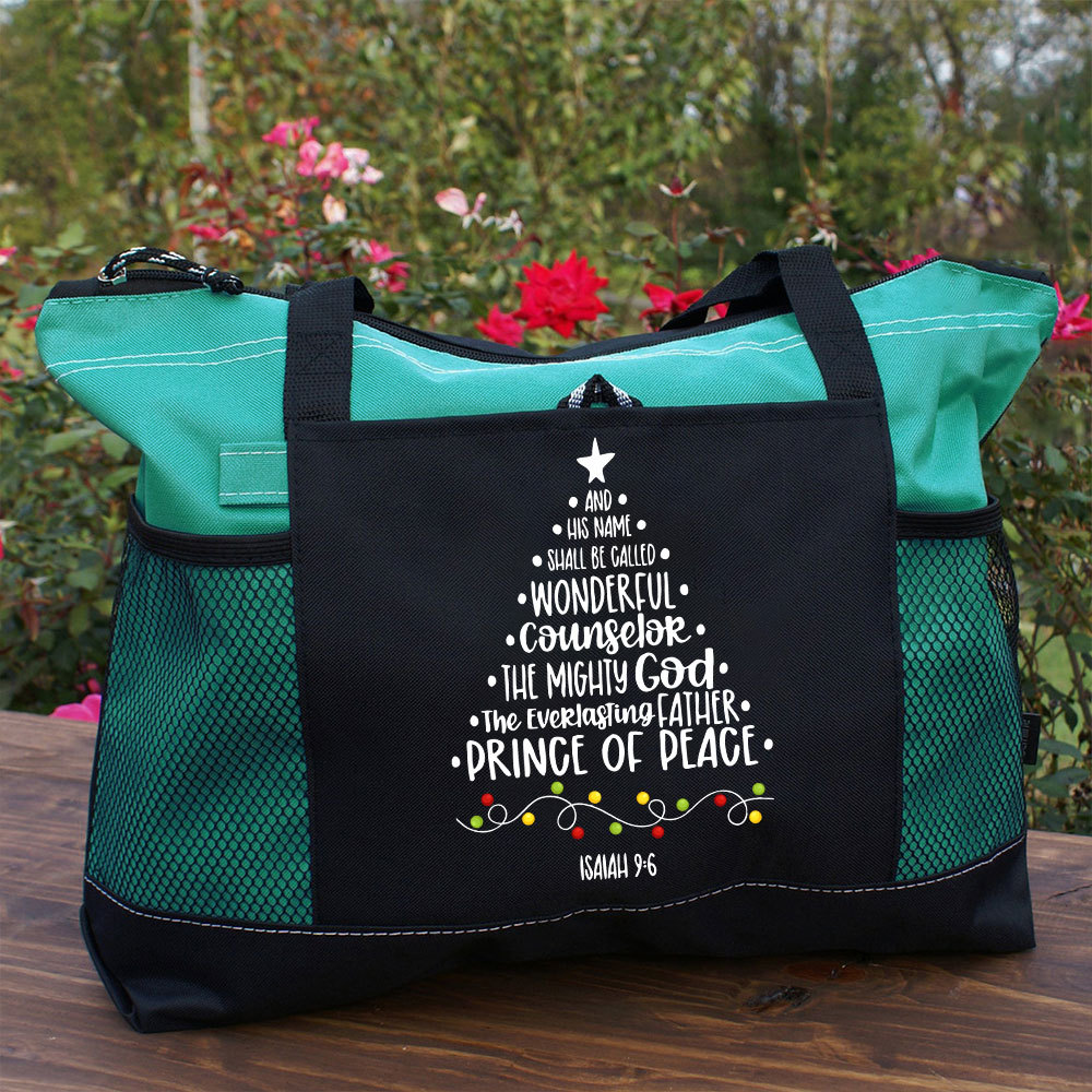 His Name Shall Be Called Christian Christmas Tote Bag