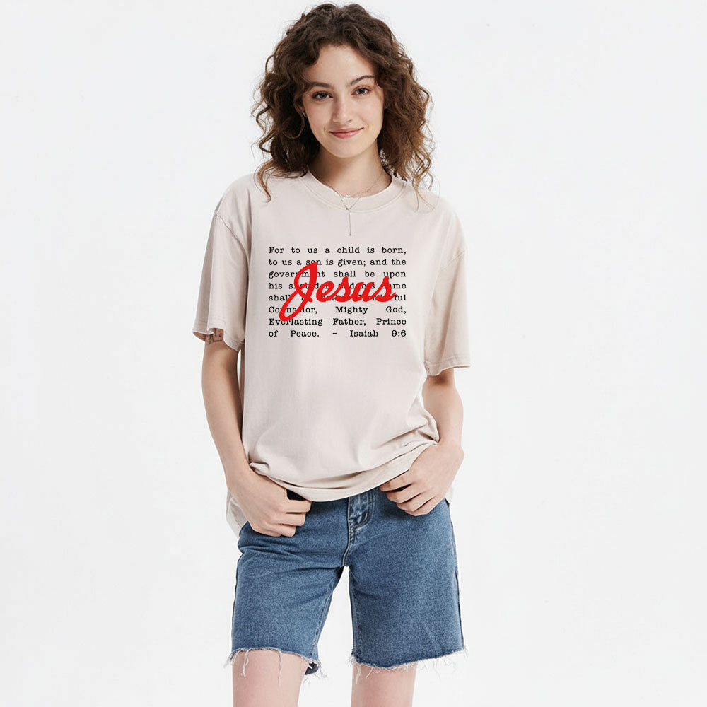 His Name Shall Be Called Christian Washed T-Shirt