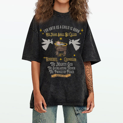 His Name Shall Be Called Christian Washed T-Shirt