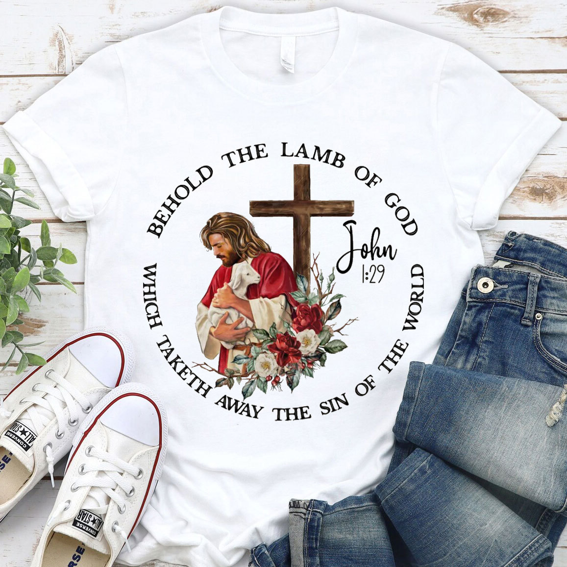Hold The Lamb Of God Chrisitan T-Shirt
