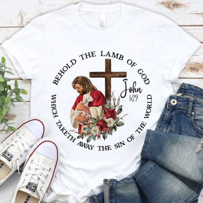 Hold The Lamb Of God Chrisitan T-Shirt
