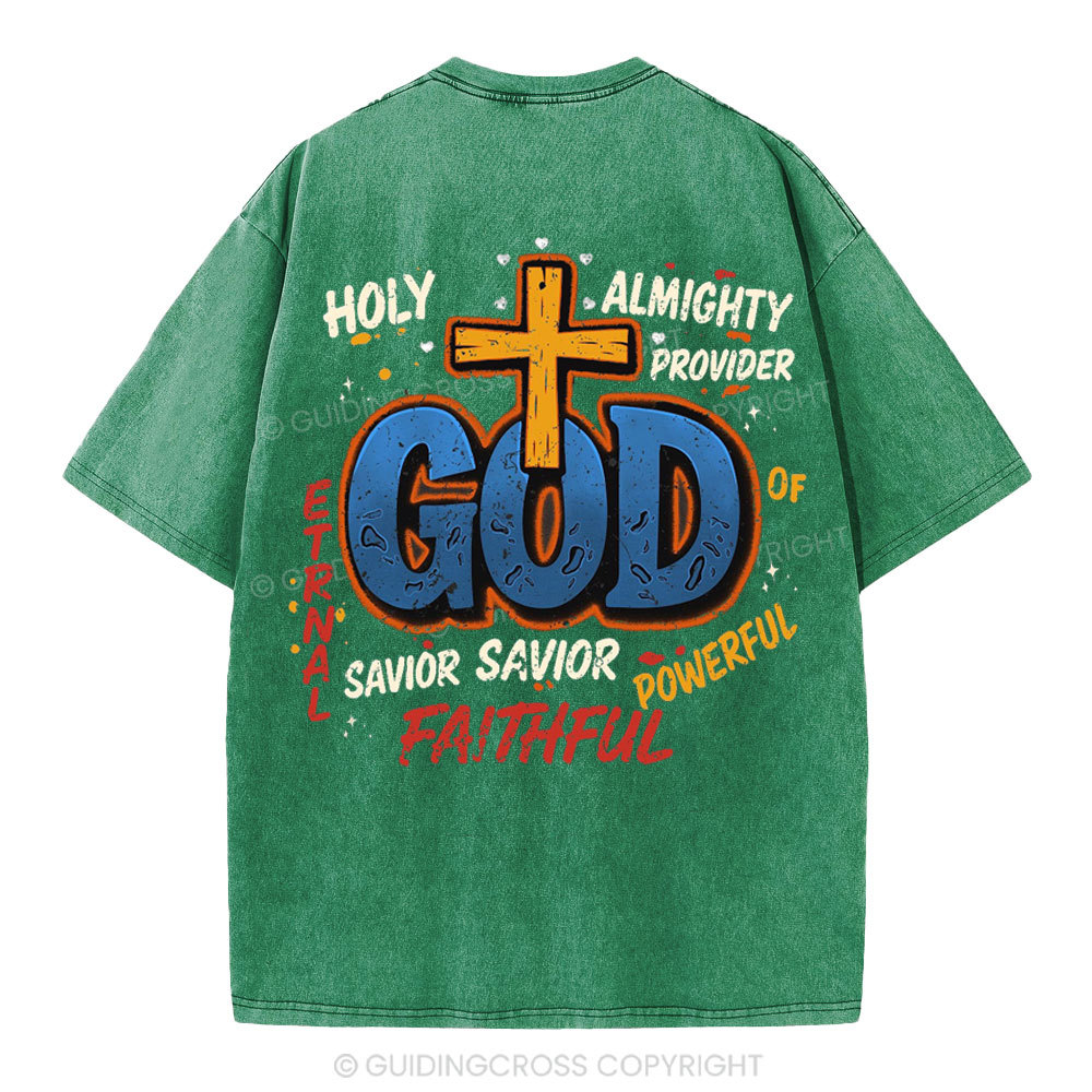 Holy Almighty Provider Christian Washed T-Shirt