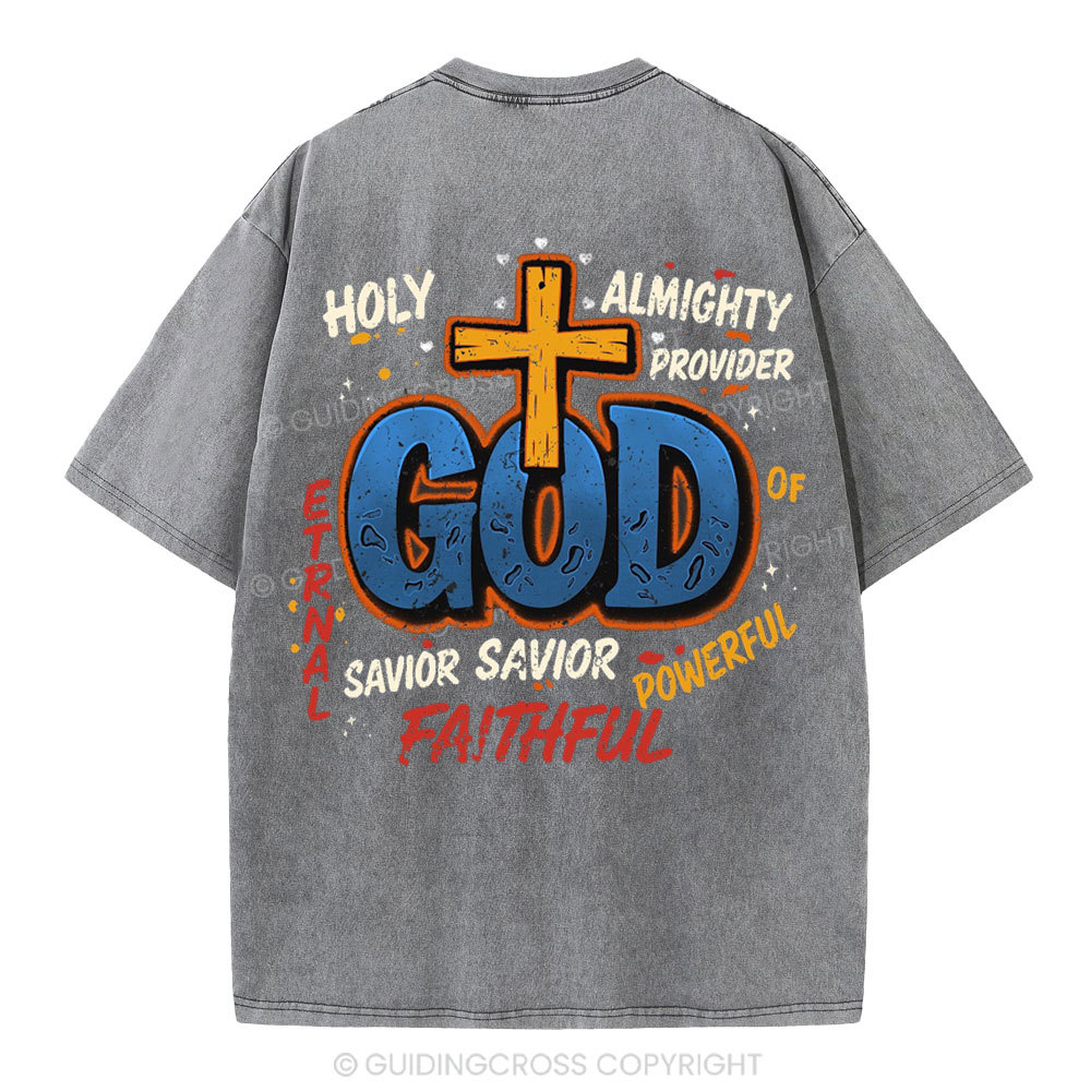 Holy Almighty Provider Christian Washed T-Shirt