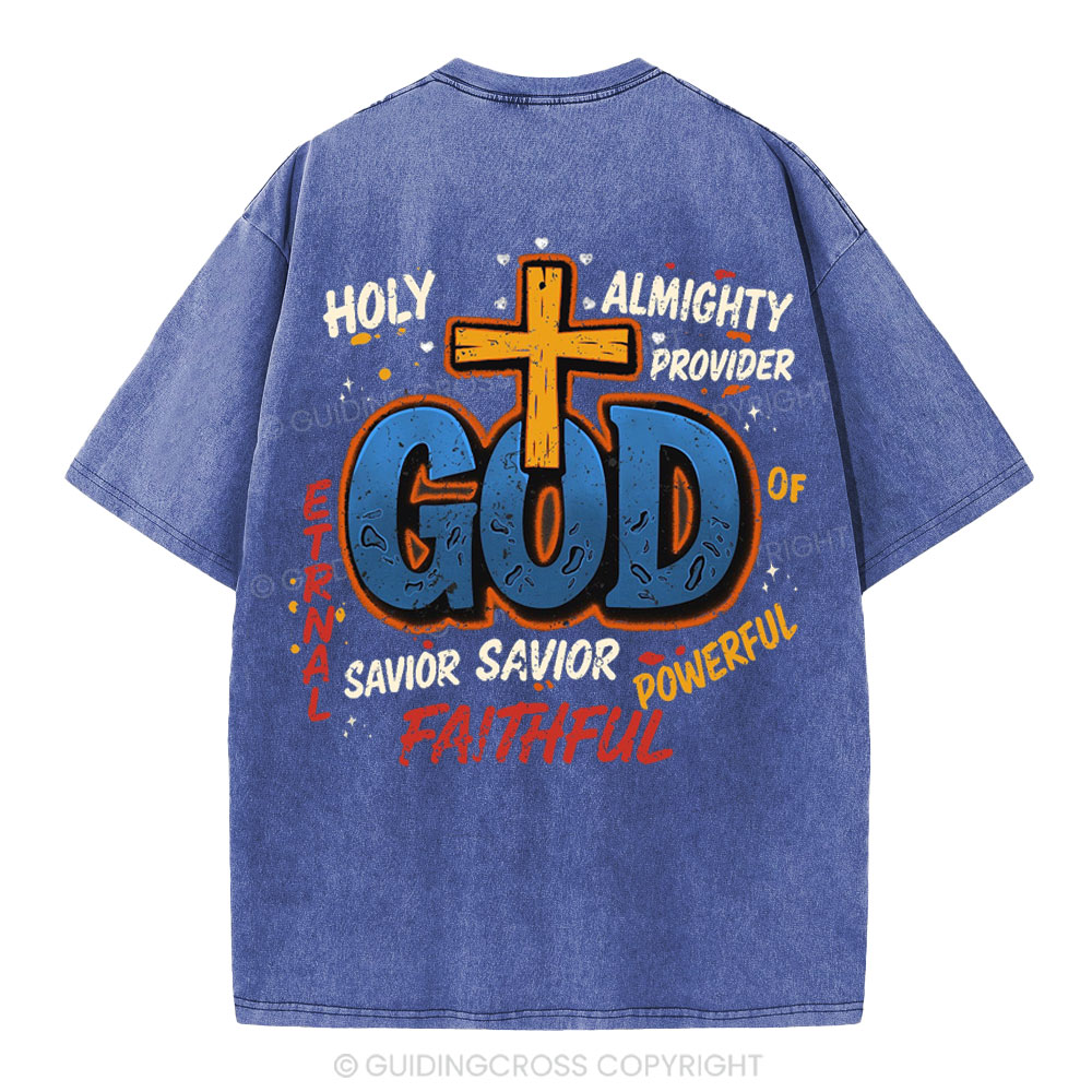 Holy Almighty Provider Christian Washed T-Shirt