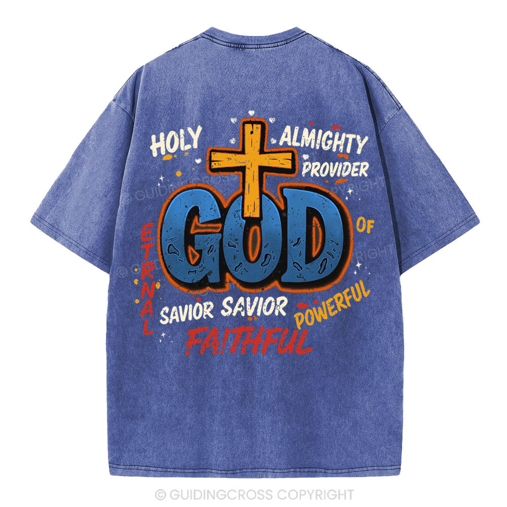 Holy Almighty Provider Christian Washed T-Shirt