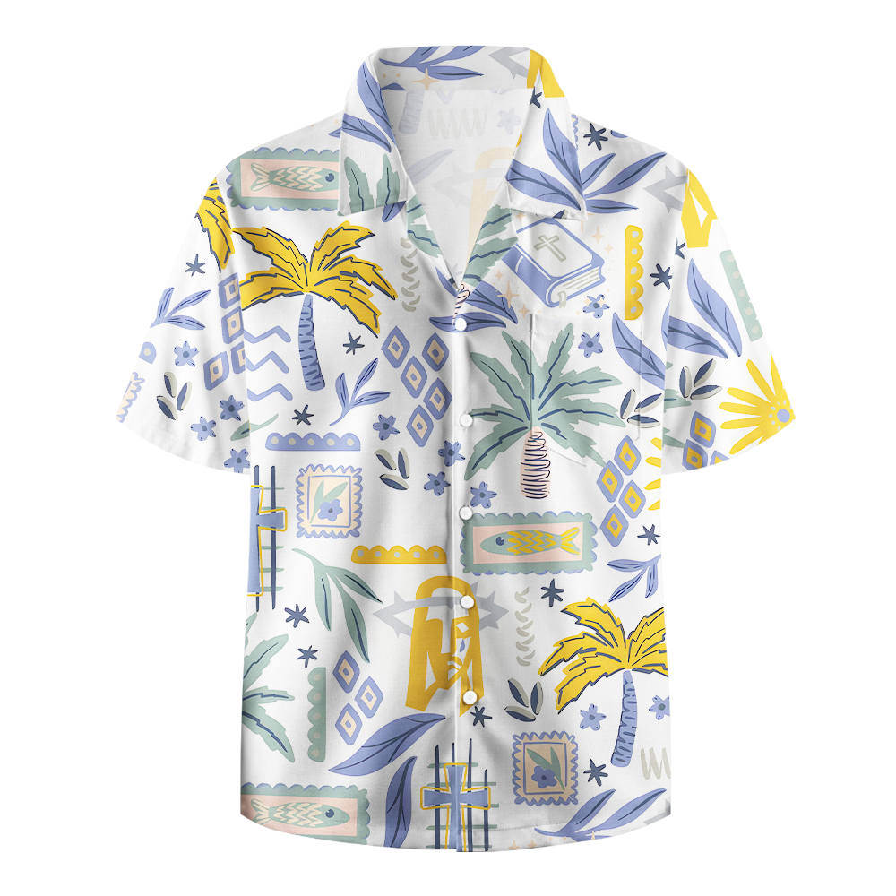 Frist Of All I'm God Pieces Christian Hawaiian Shirt Sale - GuidingCross